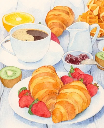 Petit déjeuner continental